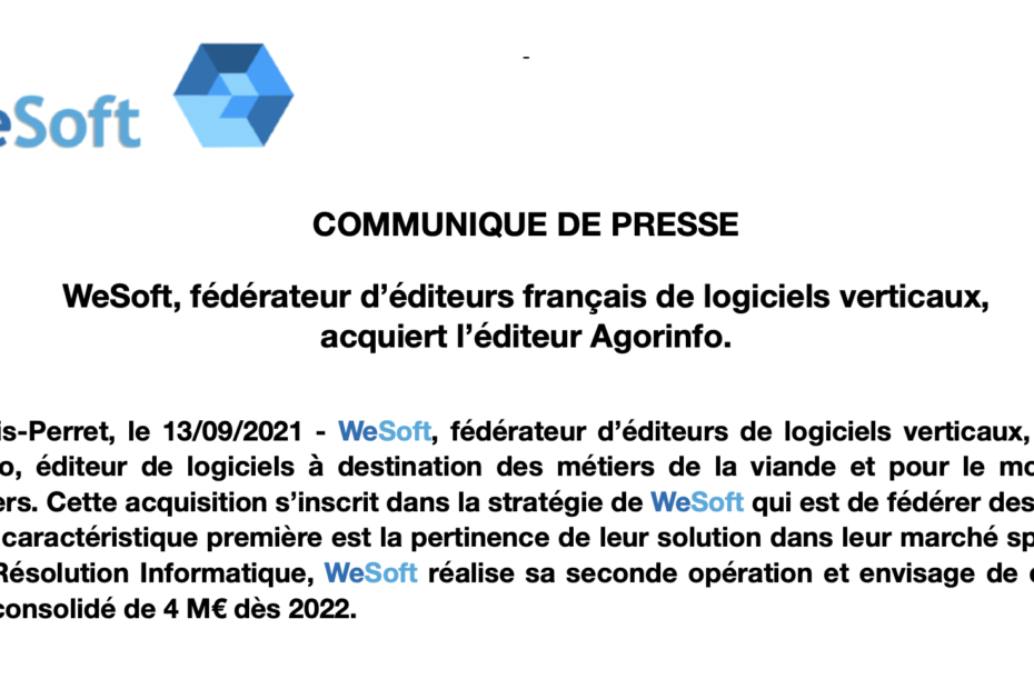 WeSoft acquiert Agorinfo